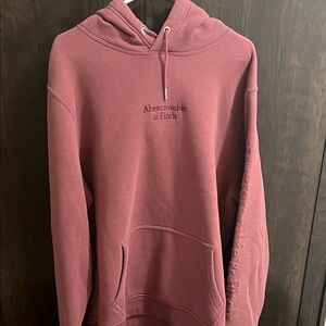 Abercrombie & Fitch Men's Rose Pink Pullover Hoodie